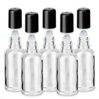 30 ml bespalvis stiklinis buteliukas su ritininiu aplikatoriumi ir juodu kamščiu – 5 vnt. pakuotė