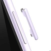 Pakeitimo garsumo mygtukas Samsung Galaxy S21 FE paslaugų paketas, levandų spalvos