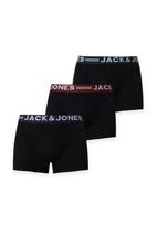 JACK & JONES Boxer trumpikės 'SENSE' tamsiai mėlyna / tamsiai ruda / tamsiai žalia / juoda