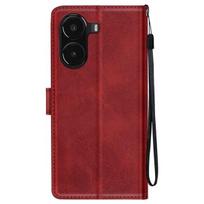 Išmaniojo telefono dėklas - Xiaomi - Poco X7 Pro - Bordo spalvos imitacinė oda - Video laikiklis - Kortelių laikymas