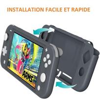 Pilko Silikoninė Grafito Spalvos, Suderinama su Nintendo Switch Lite - Dėklas Apsaugai Nuo Riebalų, Smūgių, Slidumo Phonillico®