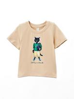 Cat e Lolette Marškinėliai 'School Cat' smėlio spalva