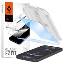 Grūdintas Stiklas - SPIGEN - GLAS.TR EZ FIT Privatumas - 2-Vnt - Mėlynos Šviesos Filtras - iPhone 14/13 Pro/13
