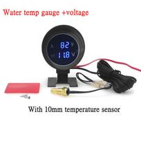 in 1 12v/24v LCD automobilių skaitmeninis horizontalus matuoklis vandens temperatūros matuoklis matuoklis voltmetras įtampos matuokliai su temperatūros jutikliu