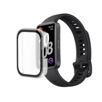 Skirtas Huawei Band 10/Band 9/Band 8 - Apsauginis kietas dėklas skaidriems ekranams su grūdintu stiklu Phonillico®