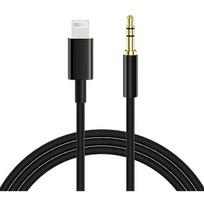 Kabelis audio automobiliui, aux įvesties adapteris, suderinamas su iPhone 11, 11 PRO, X, XR, 8, 7, 6