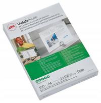 Gbc laminavimo plėvelė A4, 150 mikr., Uv apsauga, blizgi, 100 vnt.