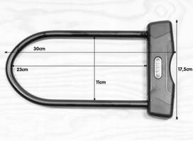 Abus Granit 460 U-lock dviratis užraktas su laikikliu