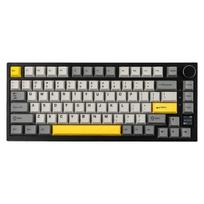 Ajazz AK820 Pro 75% belaidė mechaninė klaviatūra su TFT išmaniuoju ekranu ir rankenėle, žaidimų klaviatūra, pilka