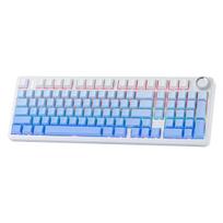 Aula F99 PRO 96% mechaninė žaidimų klaviatūra, T5.0/USB-C/2.4GHz belaidė, sukamoji rankenėlė, RGB foninis apšvietimas mėlyna