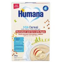 Humana grikių-kukurūzų košė su obuoliais, 200g (nuo 6 mėn.)