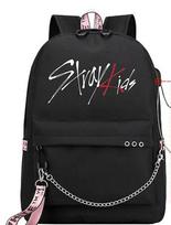 Mochila Kpop Stray Kids kuprinė moterims kuprinės mokyklinės kuprinės paauglių mergaičių USB įkrovimo nešiojamojo kompiuterio kuprinė atsitiktinis kelionės kuprinė