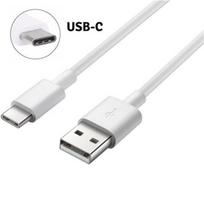 USB-C tipo laidas Baltas įkroviklis [Suderinamas su Samsung Galaxy S10 S10+ S10E] Micro USB prievadas 1 metras [Phonillico®]