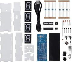 „Pasidaryk pats“ elektroninio laikrodžio komplektas (mėlynas) – 4 LED skaitmeninių laikrodžių komplektas, automatinis