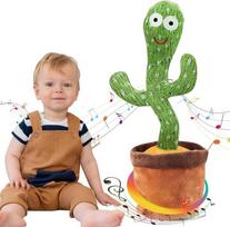 Ava's Toys šokantis kaktusas, kalbantis žaislas - interaktyvus kalbantis kaktusas, muzikinis pliušinis žaislas su 120 dainų, šokanti gėlė, švieselės ir dainuoja, įrašymo funkcija, kaktuso žaislas