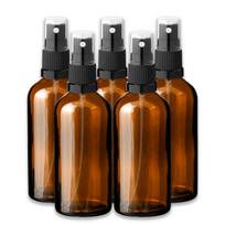 Ruda 100 ml purškiama stiklinė talpa su juodu purkštuku, 5 vnt. rinkinys