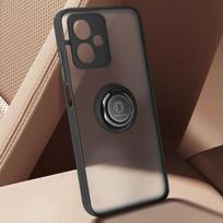 Išmaniojo telefono dėklas – AVIZAR – Motorola Moto G54 – Metalinis žiedas – Vaizdo atrama – Juoda