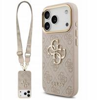 GUESS DĖKLAS 4G BIG 4G CLASSIC IPHONE 17 PRO TELEFONUI, METALINIAMS MYGTUKAMS, DIDELIS LOGOTIPAS