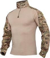 Taktiniai marškinėliai vyrams 3XL – Combat Shirt, kvėpuojantys, su kišenėmis ir alkūnių apsauga, 3XL