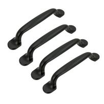4 vnt. juodos spalvos 96 mm metalinės baldų rankenos