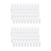 100X plastikinių butelių mėginys 5ml laboratorinis vamzdelis mažų talpyklų laikymo buteliukas + dangtelis