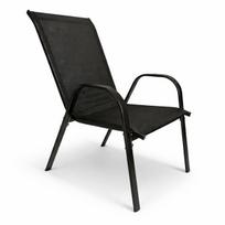 Juodas metalinis modernus lauko kėdė Balkon Minorka
