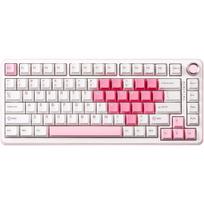 YUNZII B75 PRO belaidė mechaninė klaviatūra, 75% išdėstymas su reguliatoriaus rankenėle, RGB foninis apšvietimas, Bluetooth / Type-C / 2.4G Balta