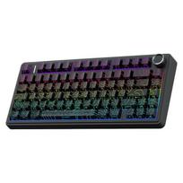 „F75 Pro“ belaidė mechaninė klaviatūra su kryžminiu valdikliu, RGB apšvietimu, žaidimų klaviatūra, juodos spalvos kontūrinė
