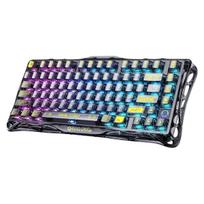GravaStar Mercury K1 Lite 75 % žaidimų klaviatūra su permatomais klavišų tarpikliais, karšto keitimo mechanine klaviatūra, permatoma juoda