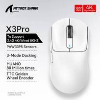 Attack Shark X3Pro“ belaidė žaidimų pelė PixArt PAW3395“, 26000 dpi