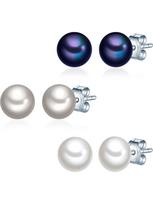 Valero Pearls Auskarai indigo spalva / sidabrinė / perlų balta