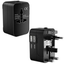 Universalus kelioninis adapteris Anglijos kištukui JK, Europa, JAV, Australija, Japonija - 2 USB prievadai krovimui