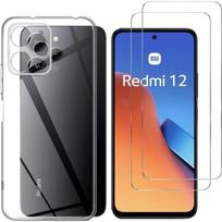 Xiaomi Redmi 12 4G dėklas ir 2 grūdinto stiklo ekranui apsaugos plėvelė Phonillico®