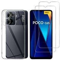 Coque už Xiaomi Poco C65 ir 2 Grūdinti Stiklo Ekrano Apsaugos Plėvelė Phonillico®