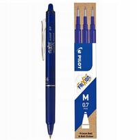 Ištrinamas rašiklis Pilot Frixion mėlynas + 3 papildymai 0,7mm