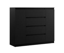 Miegamojo baldai, 3XE LIVING, komoda, Demi2D4S120B, juoda, 1 vnt.
