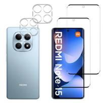 Grūdintas Stiklas Xiaomi Redmi Note 15 4G ir Kameros Apsauga [Pakuotė 2] Phonillico® Stiklo Apsaugos Filmas