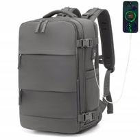 Kelioninis lėktuvo kuprinė 40x30x20cm, 25l, su Usb, pilka