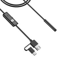 Vaizdo kamera AVIZAR IP67 vandeniui atsparus endoskopas – 5,5 mm tikrinimo kamera su USB-C, mikro USB ir USB prievadais
