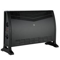Elektrinis konvektorinis šildytuvas 2000 W su termostatu, juodas 58,5 cm