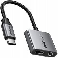 INNOSTYLE USB-C MINI JACK 3.5 ADAPTERIO AUX LAIDAS, SKIRTAS „SAMSUNG DAC“