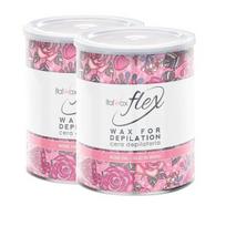 Vaškas plaukų šalinimui Italwax TIN LIPO WAX FLEX Rose Oil, 800g x2