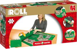 Puzzle mates puzzle and roll jigroll dėlionės kilimėlis su trimis tvirtinimo dirželiais