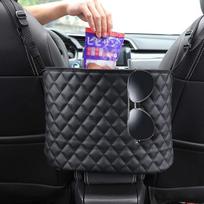 Hetang Yuese Automobilio tinklelio kišenės laikiklis ir rankinės laikiklis tarp sėdynių Odinis rankinės laikiklis