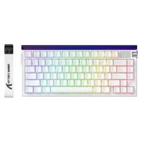 ATTACK SHARK R85HE žaidimų klaviatūra 75 % mechaninė klaviatūra su Hall efekto greitojo suveikimo RGB balta kontūro apšvietimu
