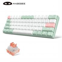 60% Mechaninė Žaidimų Klaviatūra Su Tylimais Plokštelėmis, Mini RGB Kl, hehuaA/Orange Cat jungiklis