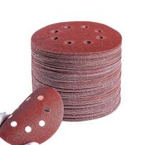 Šlifavimo diskų rinkinys 125 mm švitrinis popierius │100 vienetų 8 skylių apvalus švitrinis popierius │20x P40/P60/P80/P120/P240 grūdėtumas │Šlifavimo diskas ekscentriniam medienos metalo dažų šlifuokliui