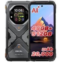 Telefonas 5G Oscal TANK 1 16/512GB 20000mAh 6.78" tvirtas išmanusis telefonas Android 15 Dual SIM NFC Oranžinė