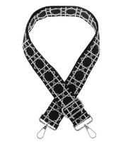 Madingas pintas platus rankinės diržas reguliuojamas sidabro aparatūros 19892-uniw, unisize