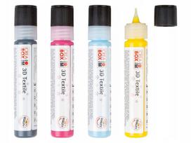 Marabu dažai audiniams, 4 vnt. x 25 ml